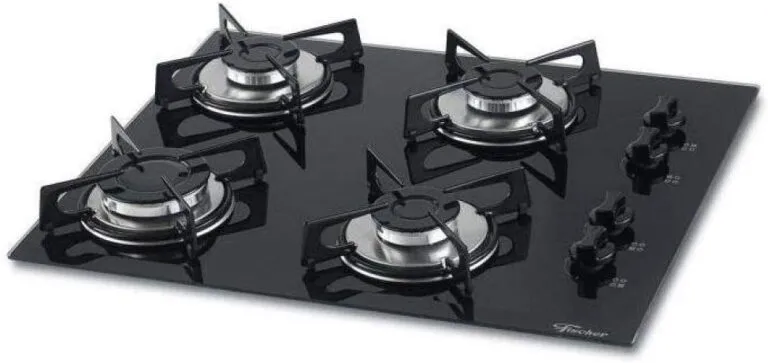 FISCHER COOKTOP GÁS 4 BOCAS MESA VIDRO PRETA BIVOLT